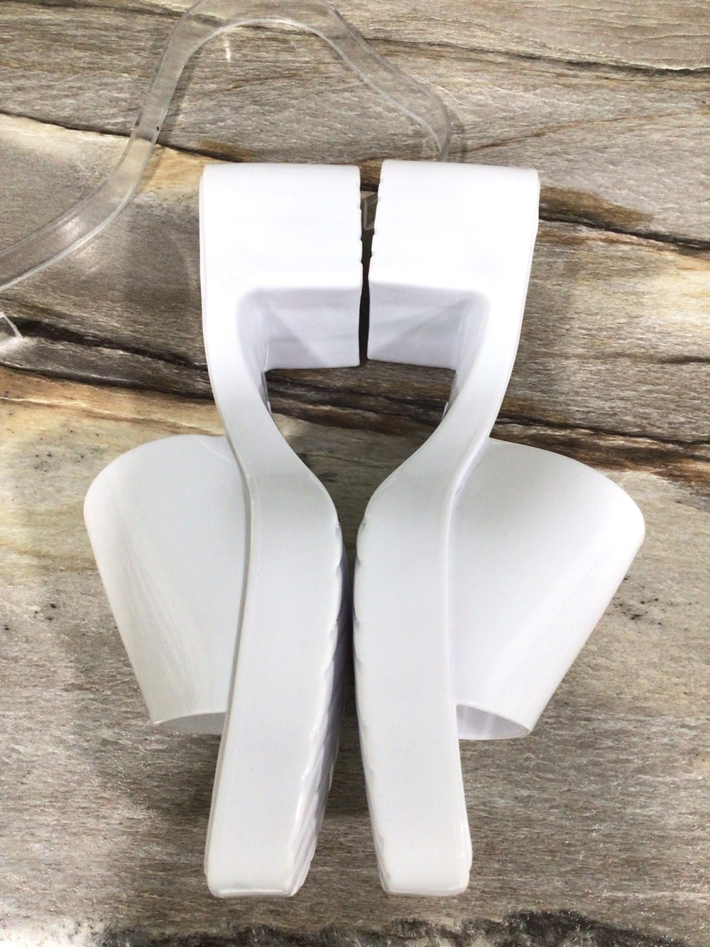 BEACH by Matisse Womens Wade White Block Heel Slip-On Jelly Sandal Size 8M - Picture 5 of 13